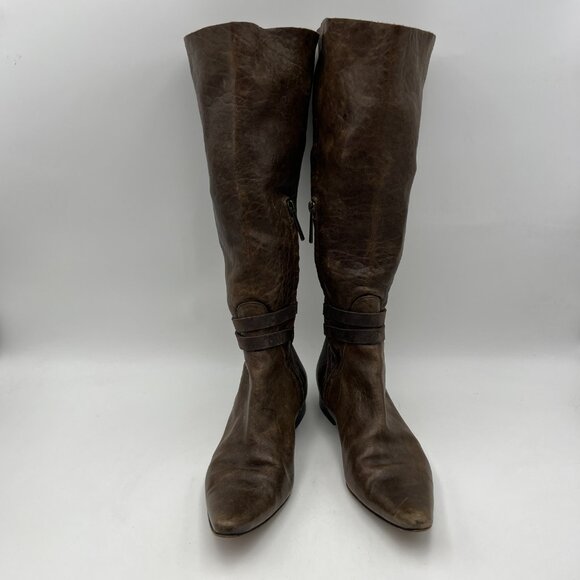 Duccio Del Duca Milano Italian Leather Riding Boots Size 37/6.5 - Picture 3 of 13